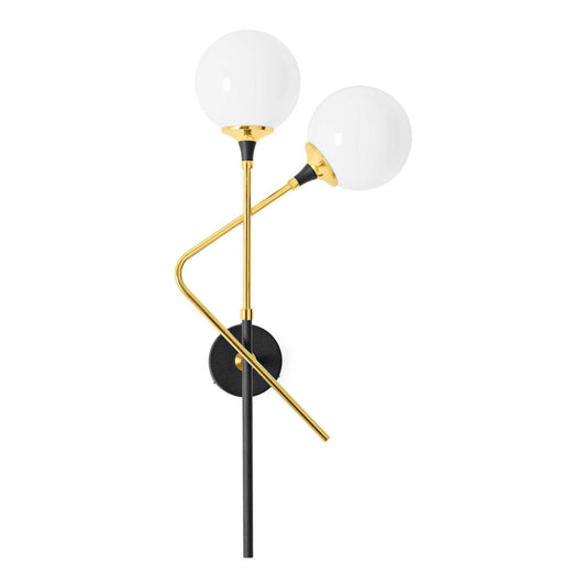 Galassia Double Wall Light in Gold & White