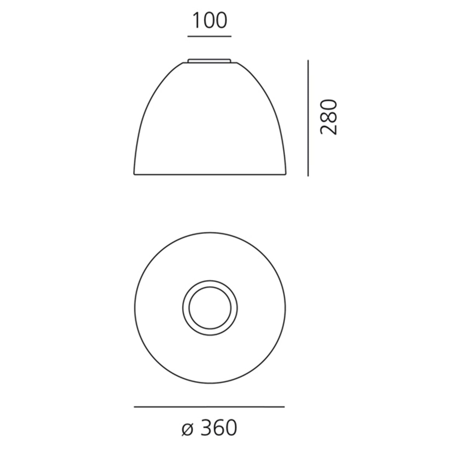 Nur Gloss Mini Halo Ceiling light