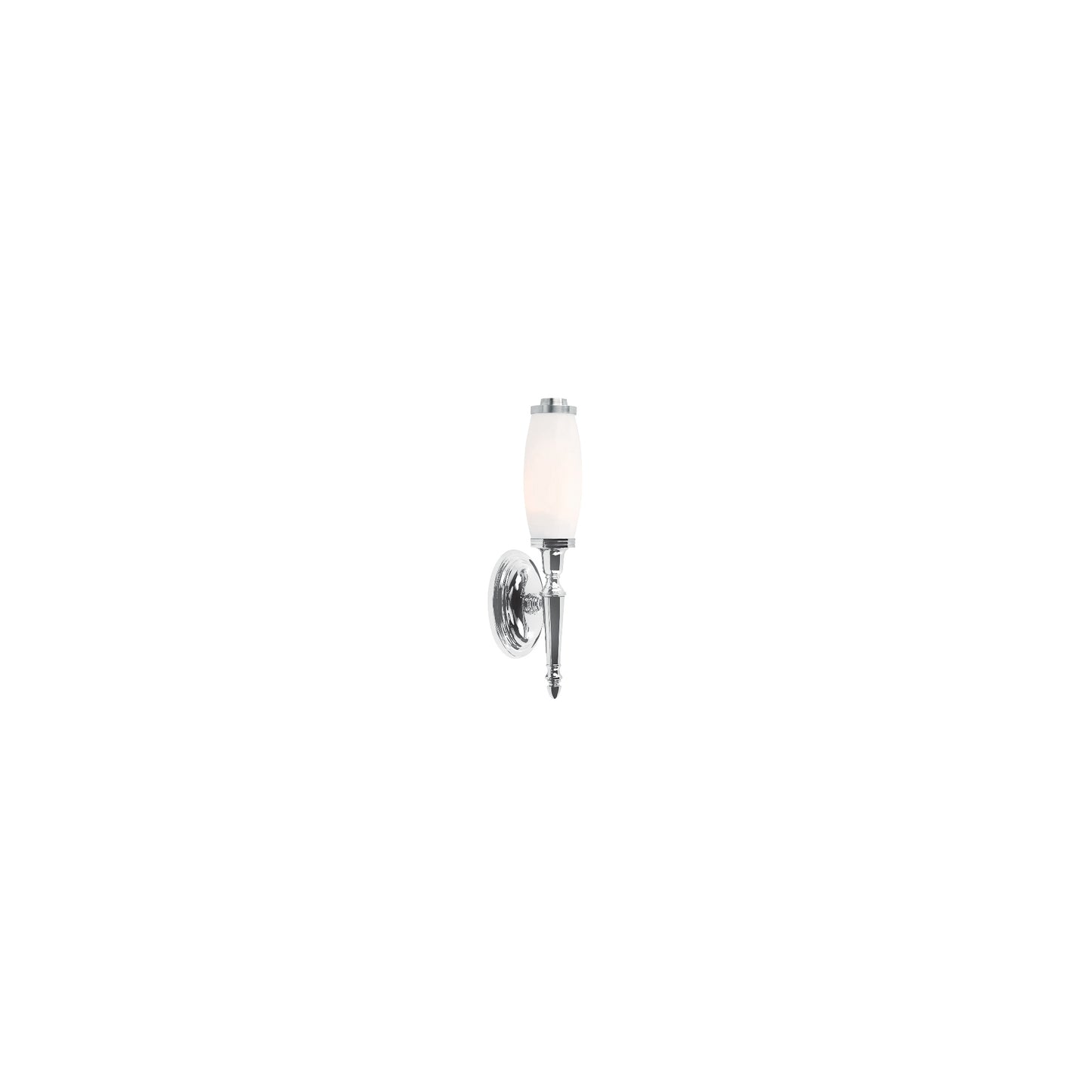 Dryden Single White Glass Wall Light