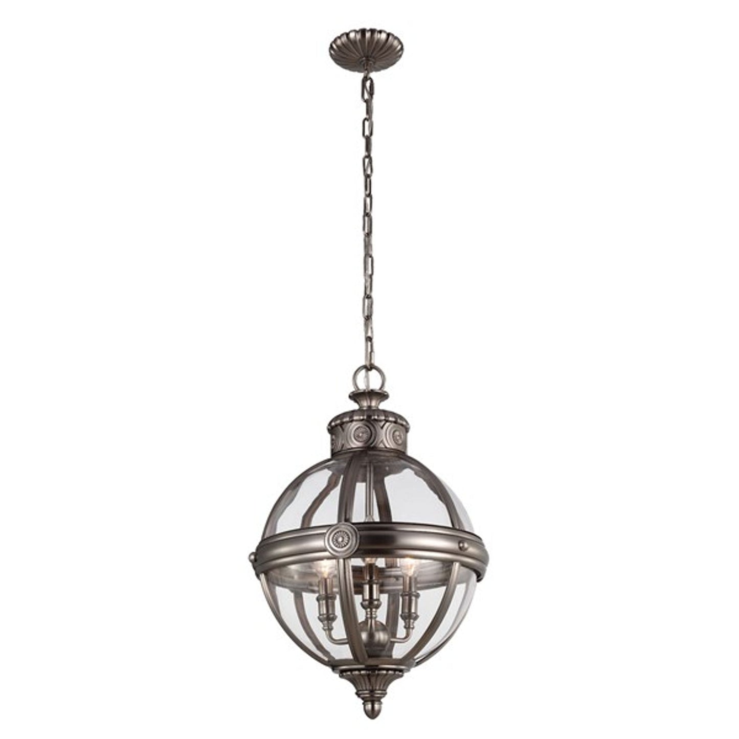 Adams 3-Light Clear Glass Pendant