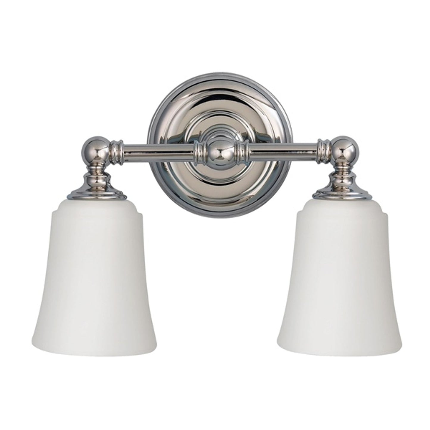 Huguenot Lake Double Above Mirror Light Polished Chrome