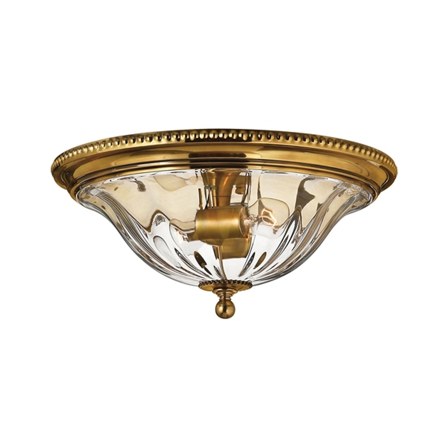 2-Light Flush Mount Solid Brass