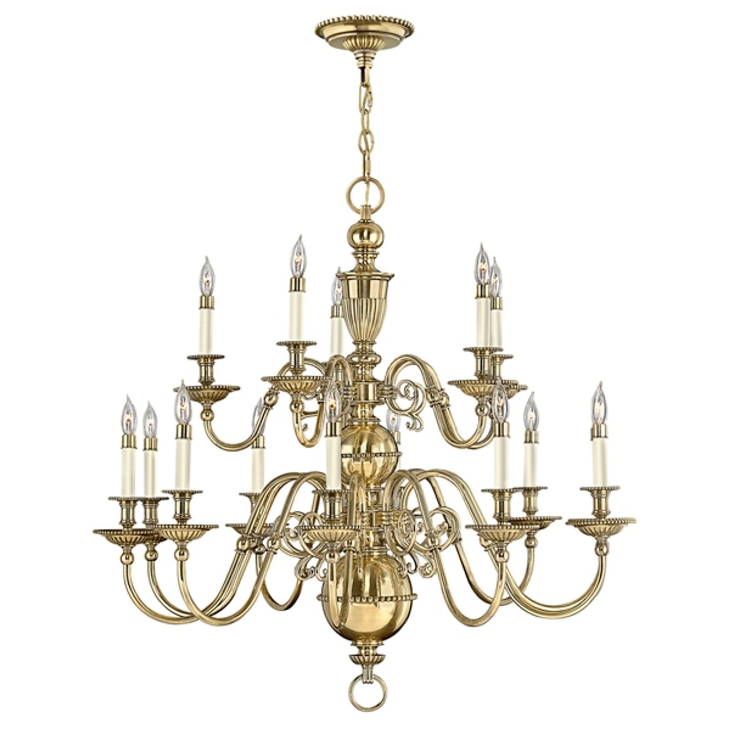 15-Light Chandelier Solid Brass