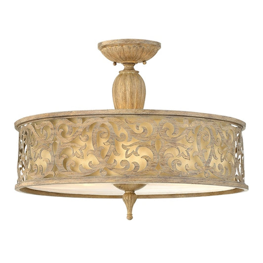 Carabel 3-Light Large Semi-Flush Champagne