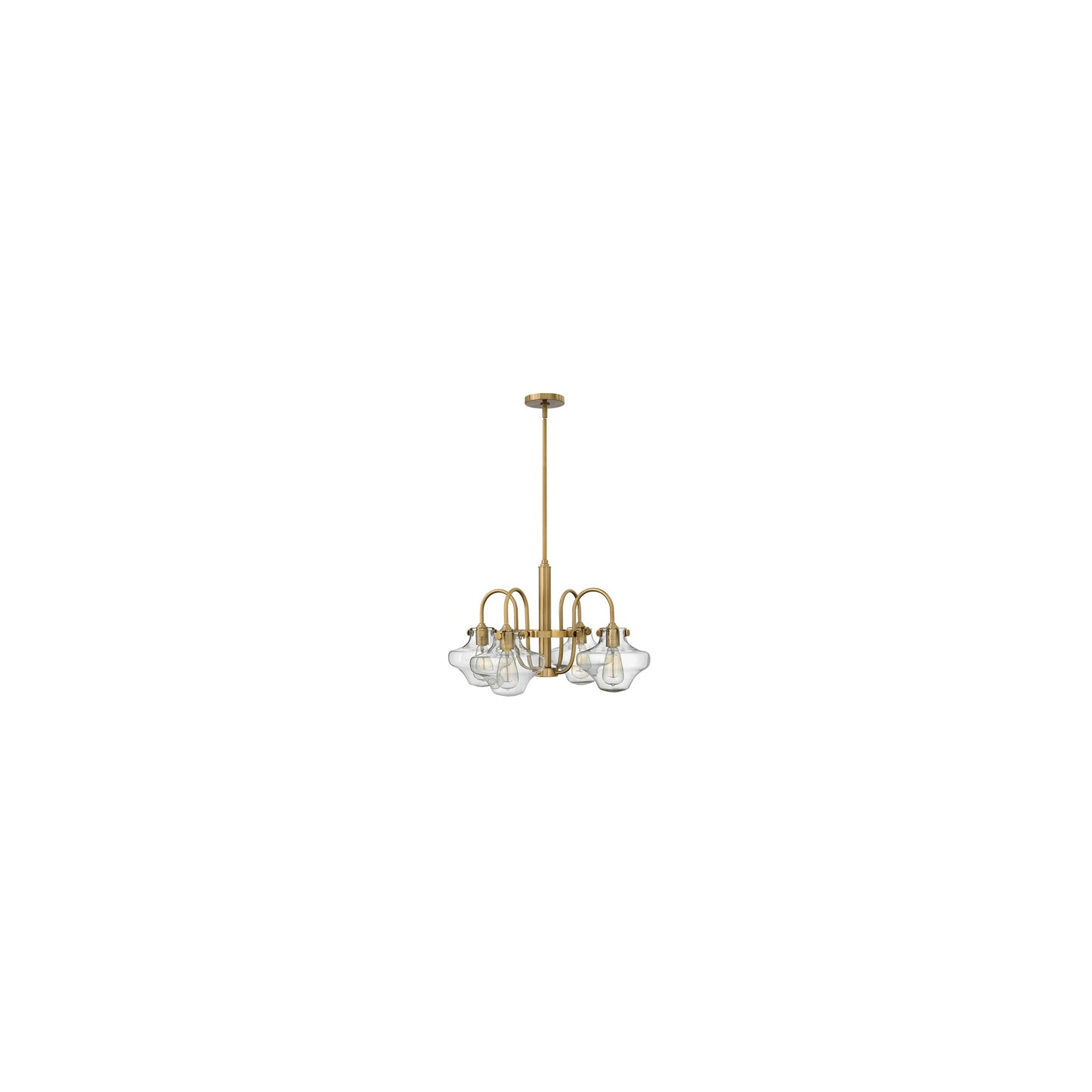 Congress Four-Light Clear Glass Chandelier