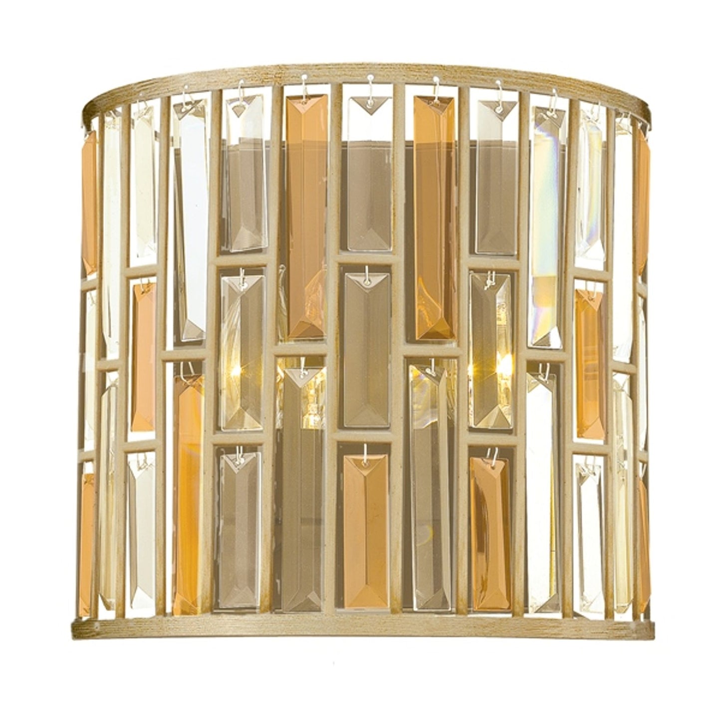 Gemma Two-Light Wall Bracket with Stunning Rectangular Prisms