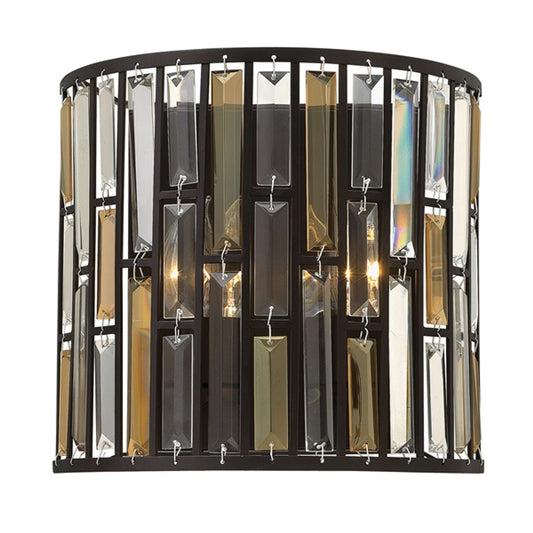 Gemma Two-Light Wall Bracket with Stunning Rectangular Prisms