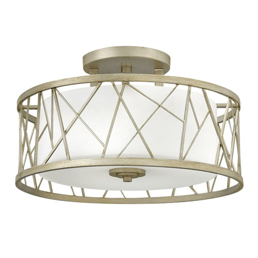 Nest Silver Leaf Semi Flush