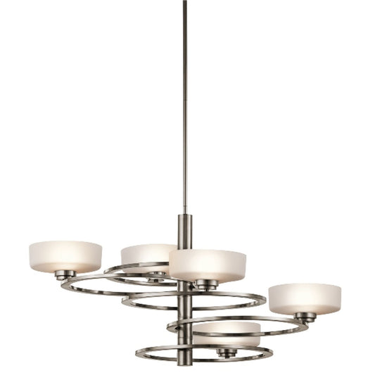 Aleeka 5-Light Chandelier Pewter