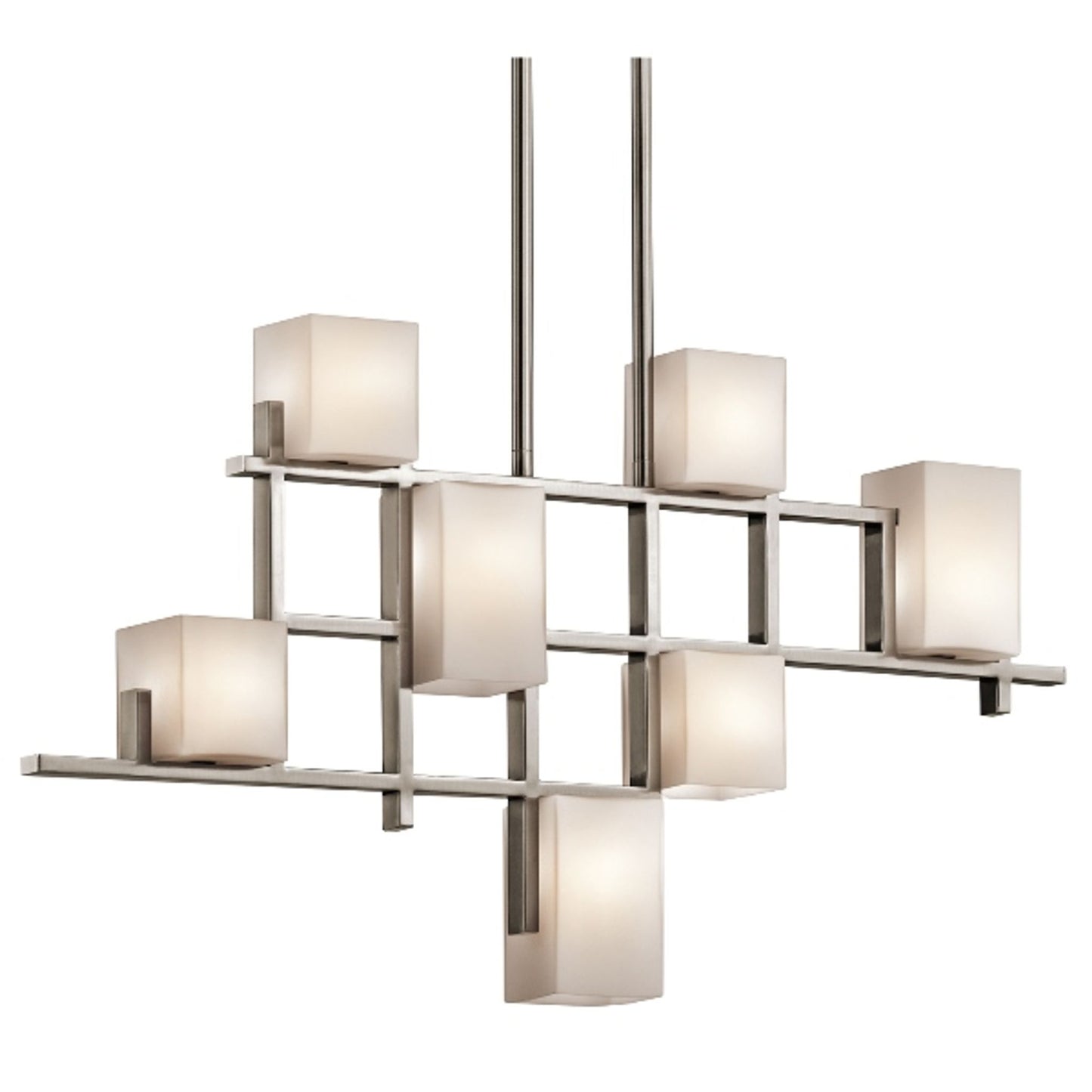 City Lights LED 7-Light Linear Chandelier Classic Pewter