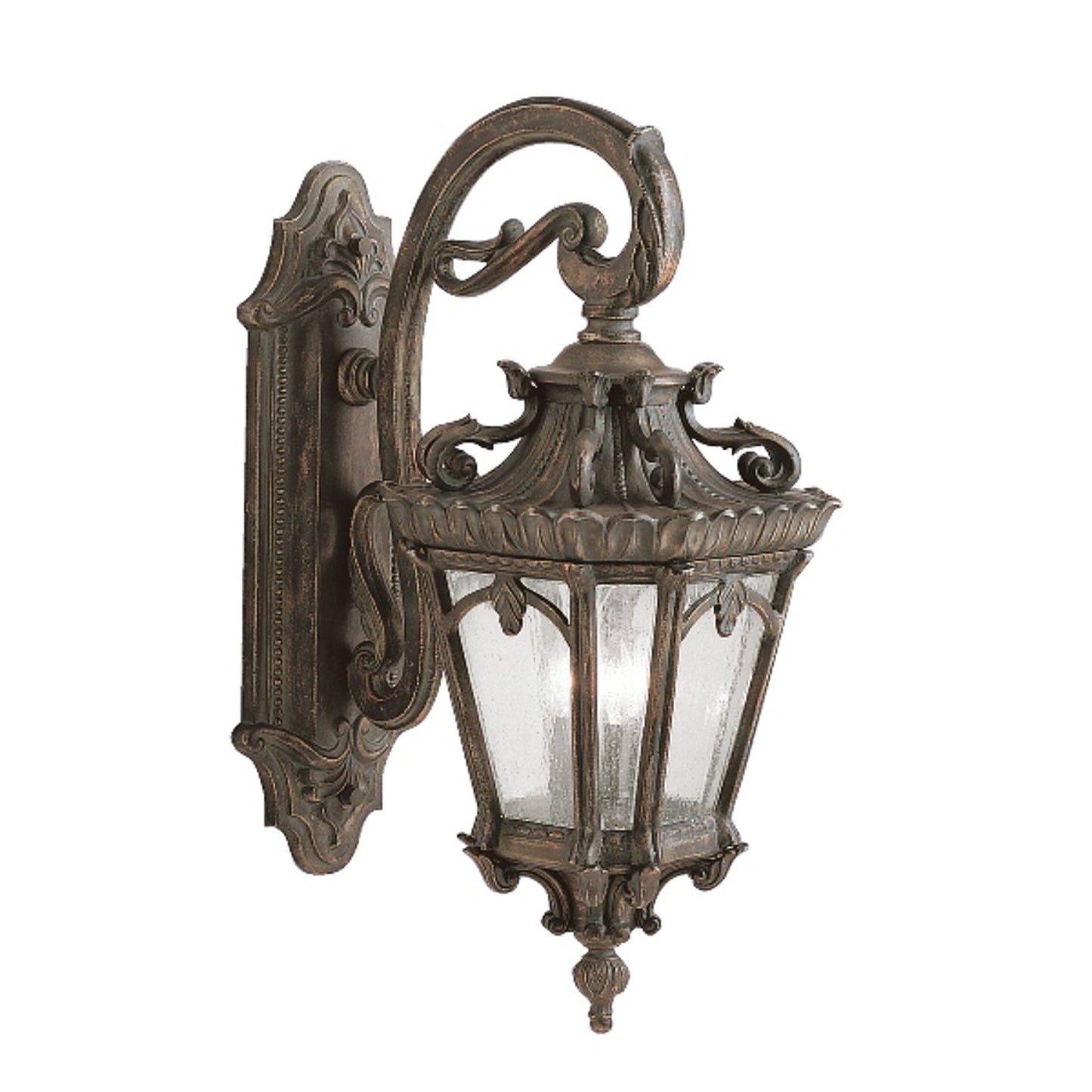 Tournai Clear Glass Wall Lantern with Cast Aluminium