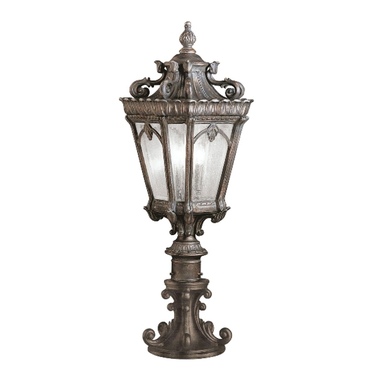 Tournai Large Three-Light Pedestal with Heavy Textures