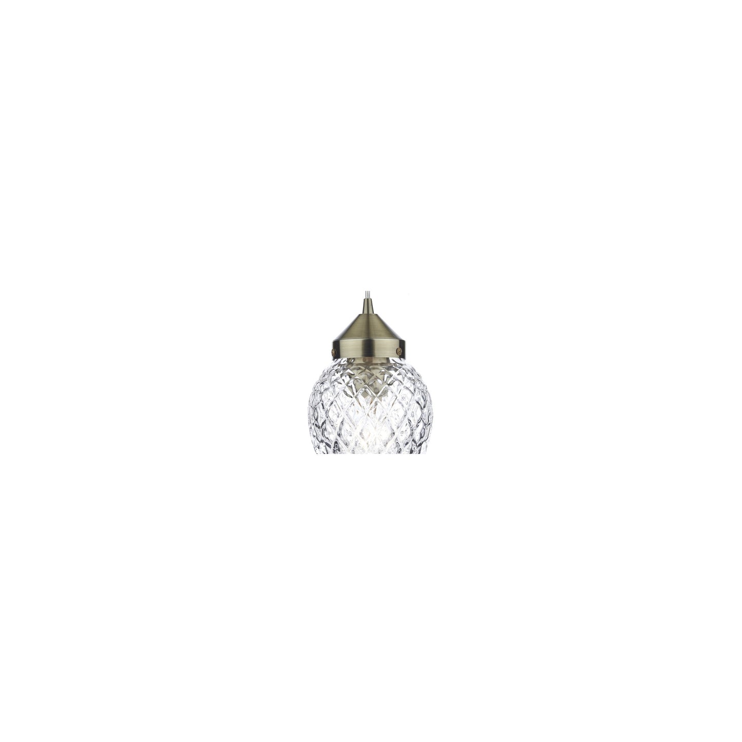 Agatha 1-Light Adjustable Glass Pendant