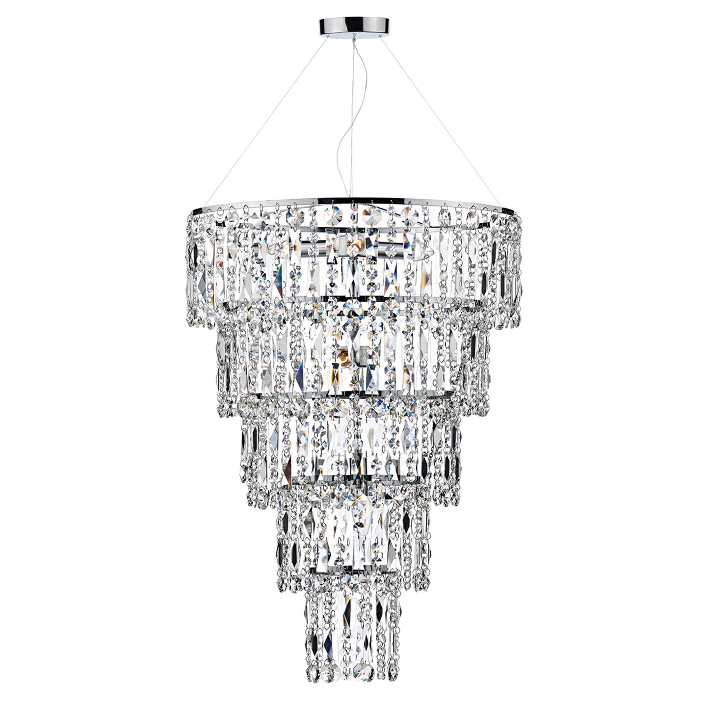 Escala 6-Light Pendant with Polished Chrome Crystal