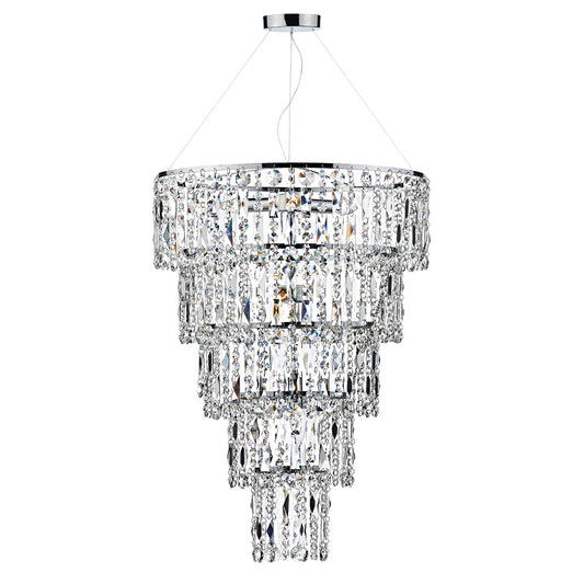 Escala 6-Light Pendant with Polished Chrome Crystal