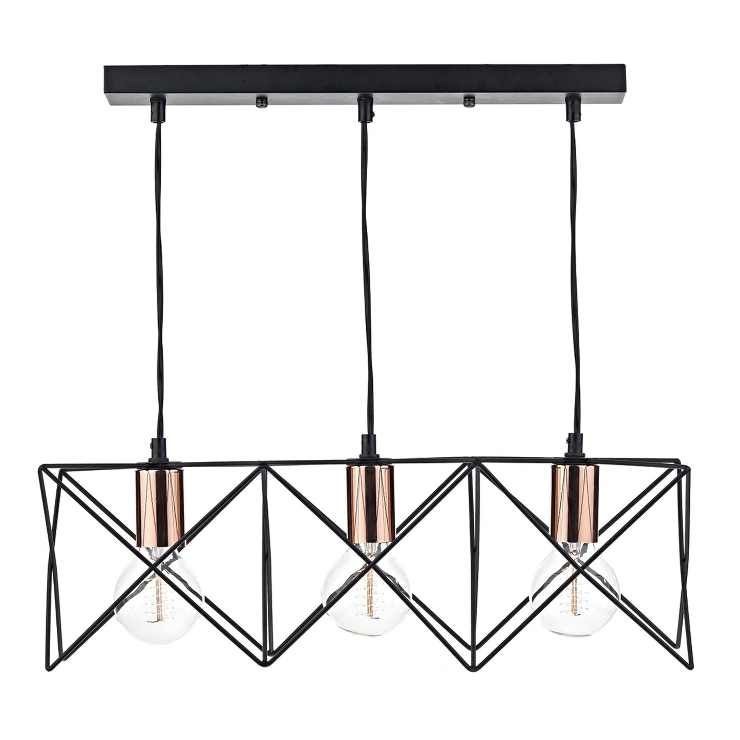 MIDI 3-Light Bar Pendant with Black Copper