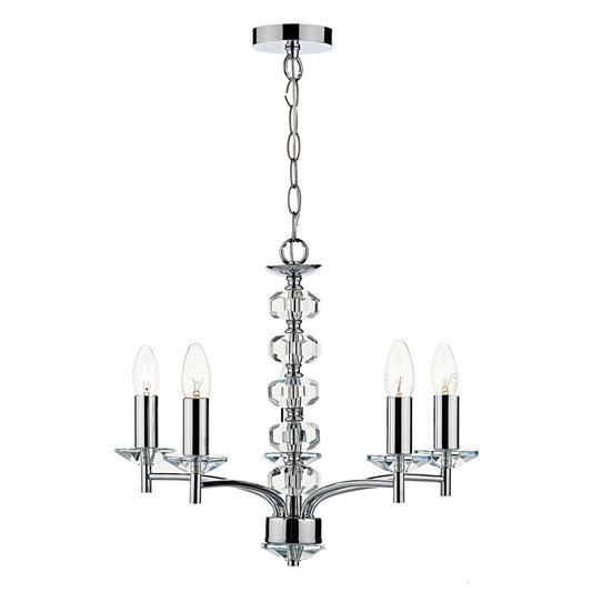 Oleana Five-Light Chrome Chandelier