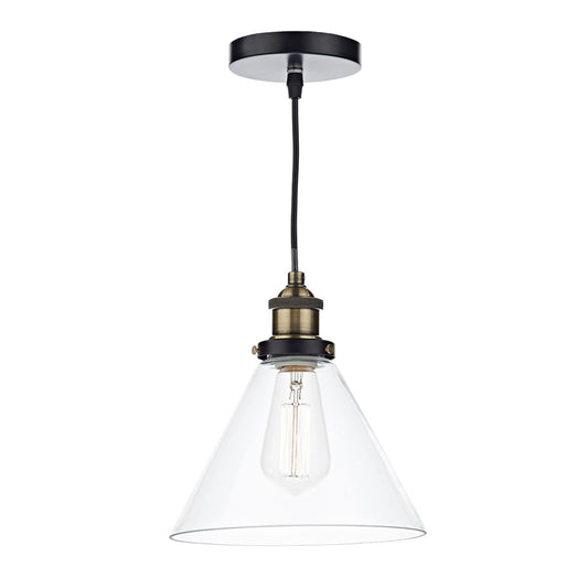 Ray One-Light Antique Brass Pendant