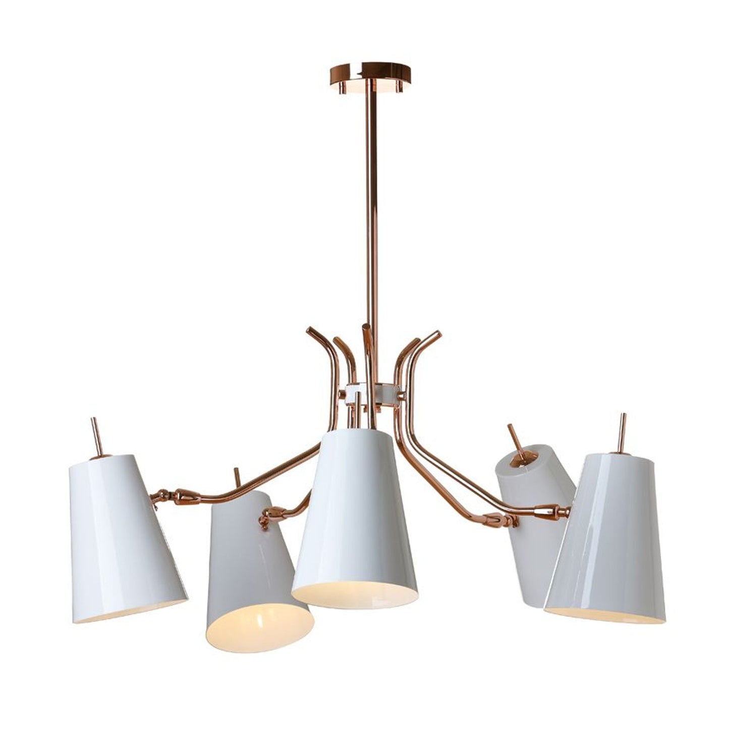 Ray Five-Light Copper Chandelier