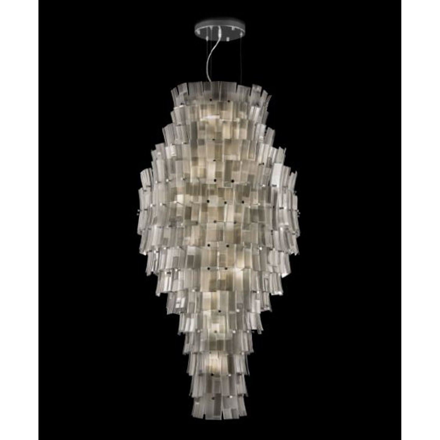 Chimera Nine-Light Pendant with Grey Glass Listels