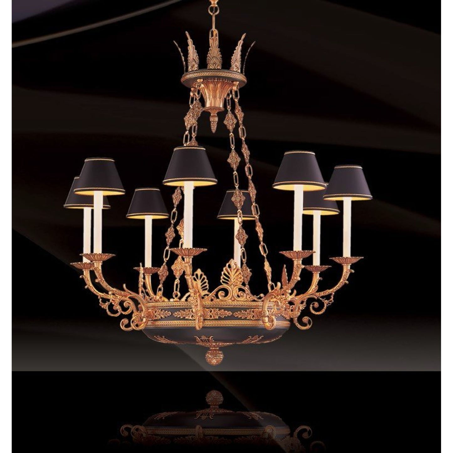 Royal Heritage 8-Light Chandelier with Empire Style