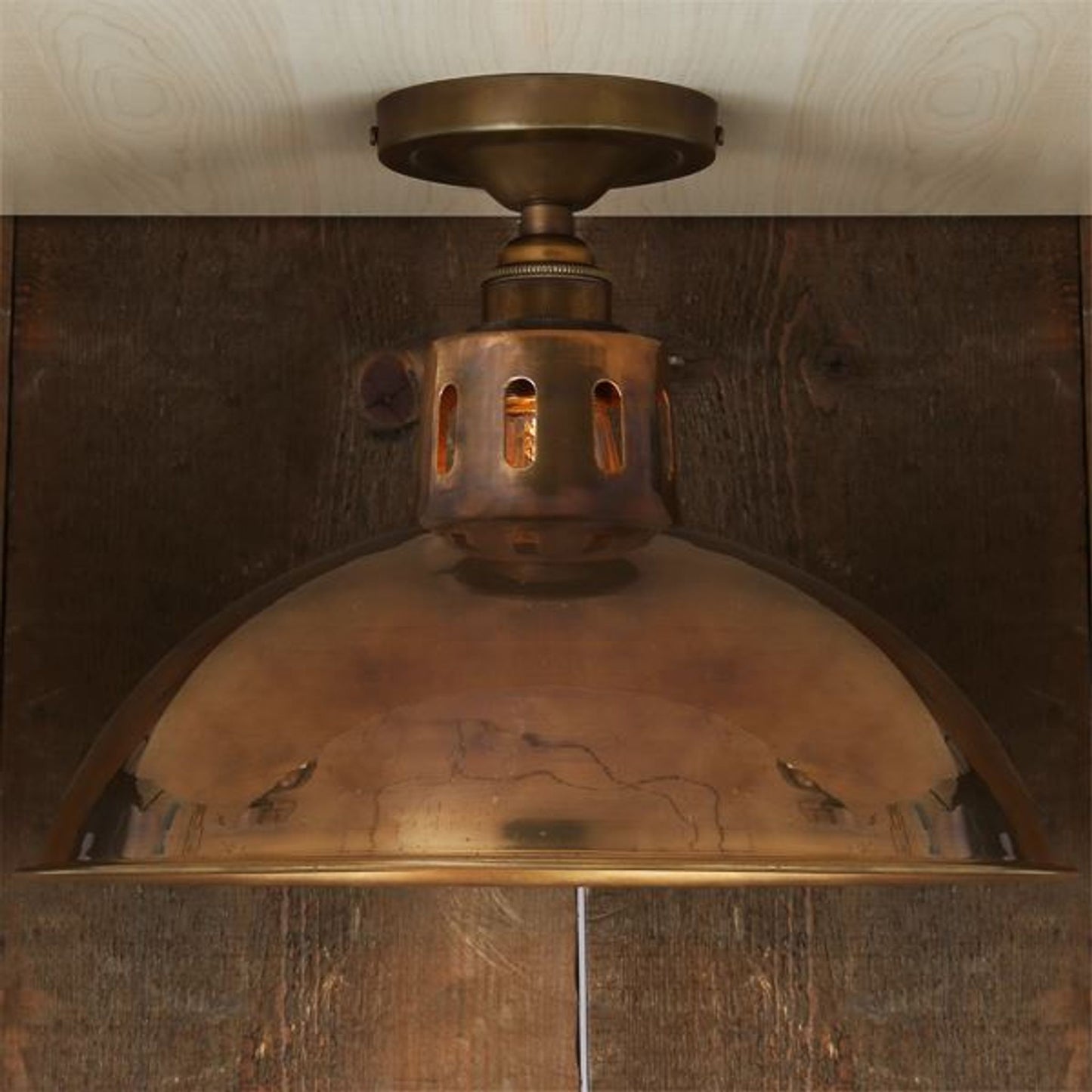 Paris Industrial Brass Ceiling Light