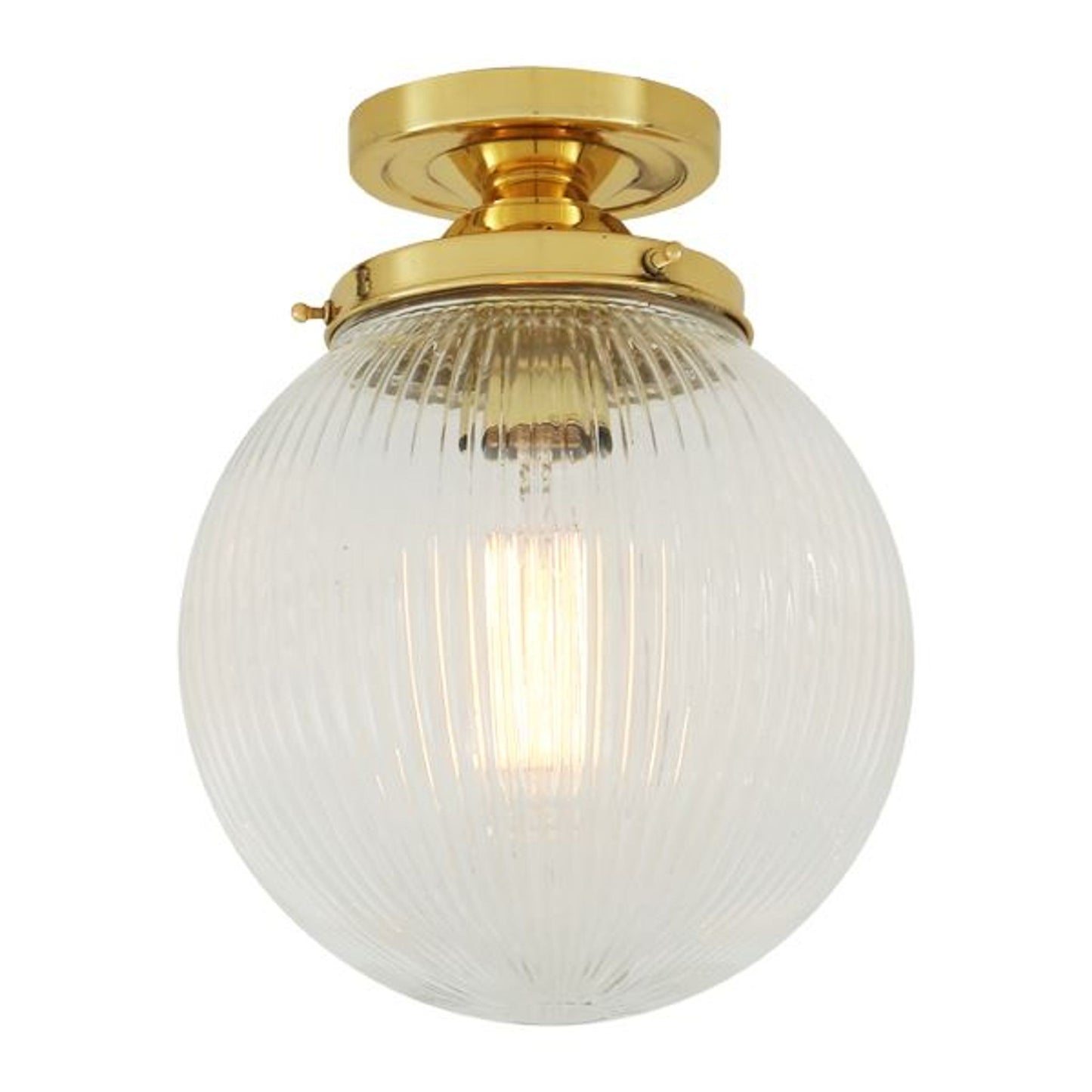 Stanley 20cm Holophane Globe Ceiling Fitting with