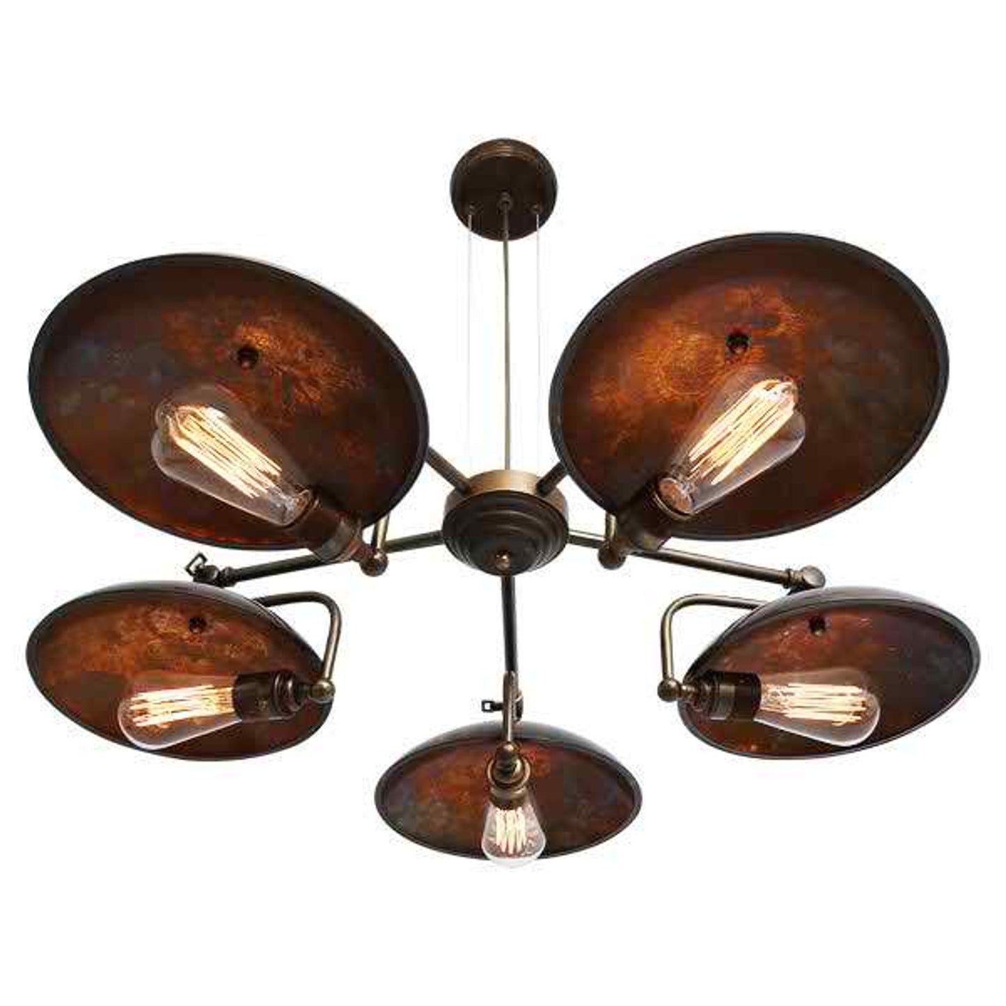 Chulainn B 5-Arm Chandelier with Industrial Dish