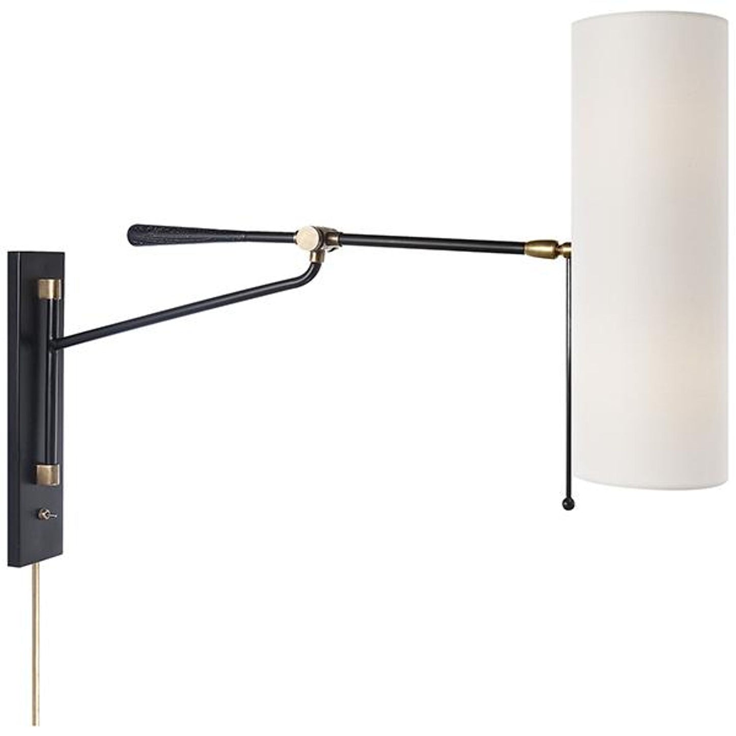 Frankfort Articulating Wall Light with Linen Shade