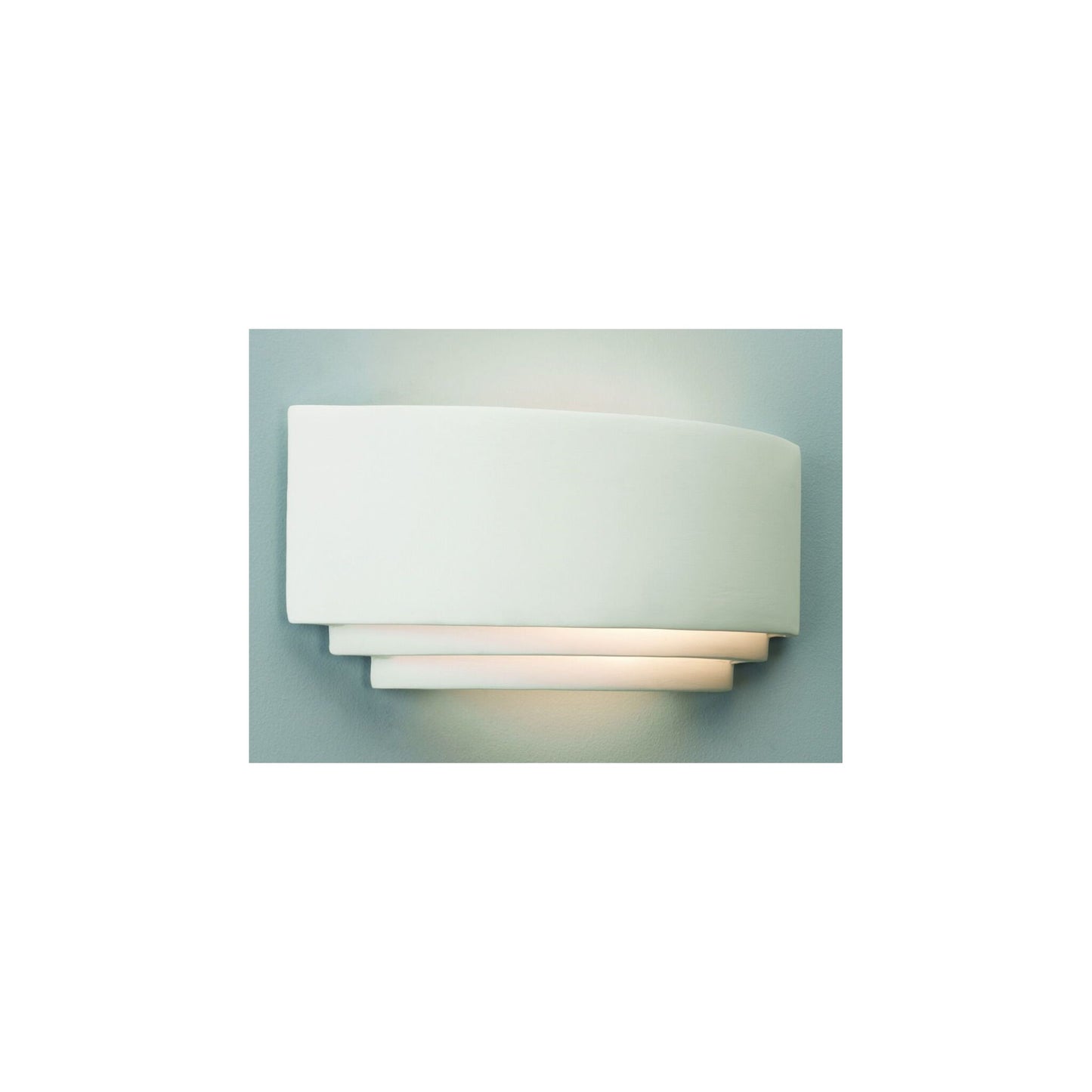 Amalfi 315 White Wall Light with Ceramic Stepped