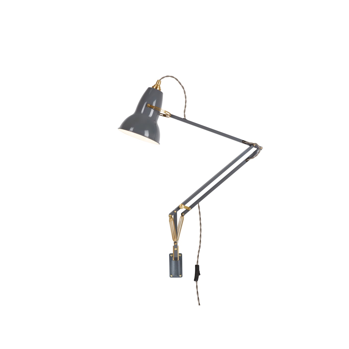 Original 1227 Brass Lamp with Wall Bracket