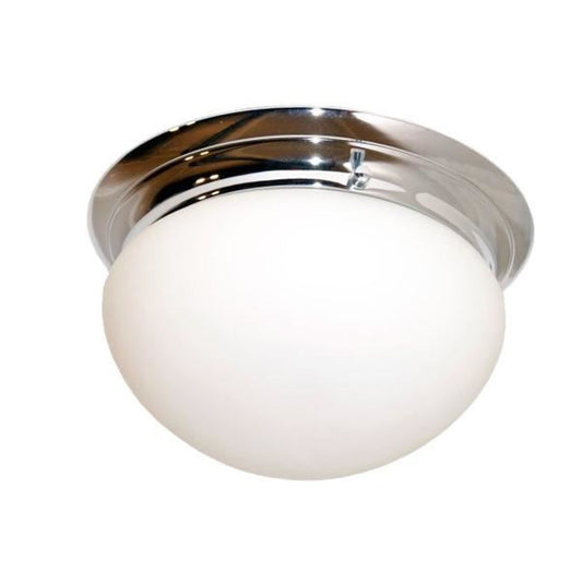 Clyde Small Semi Flush Ceiling Fitting with Opal Glass Shade