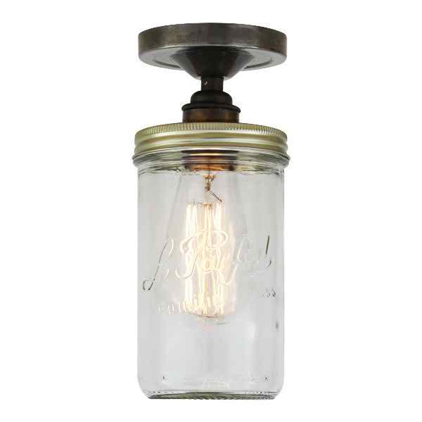 Jam Jar Flush Ceiling Fitting