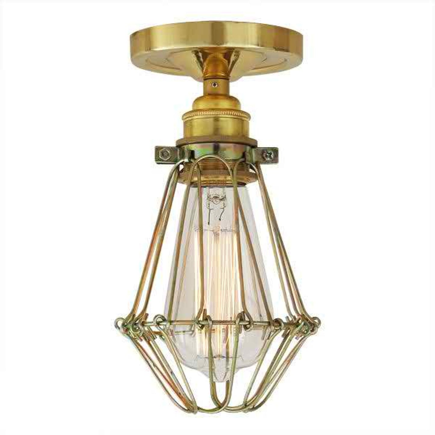 Apoch Industrial Cage Flush Ceiling Light