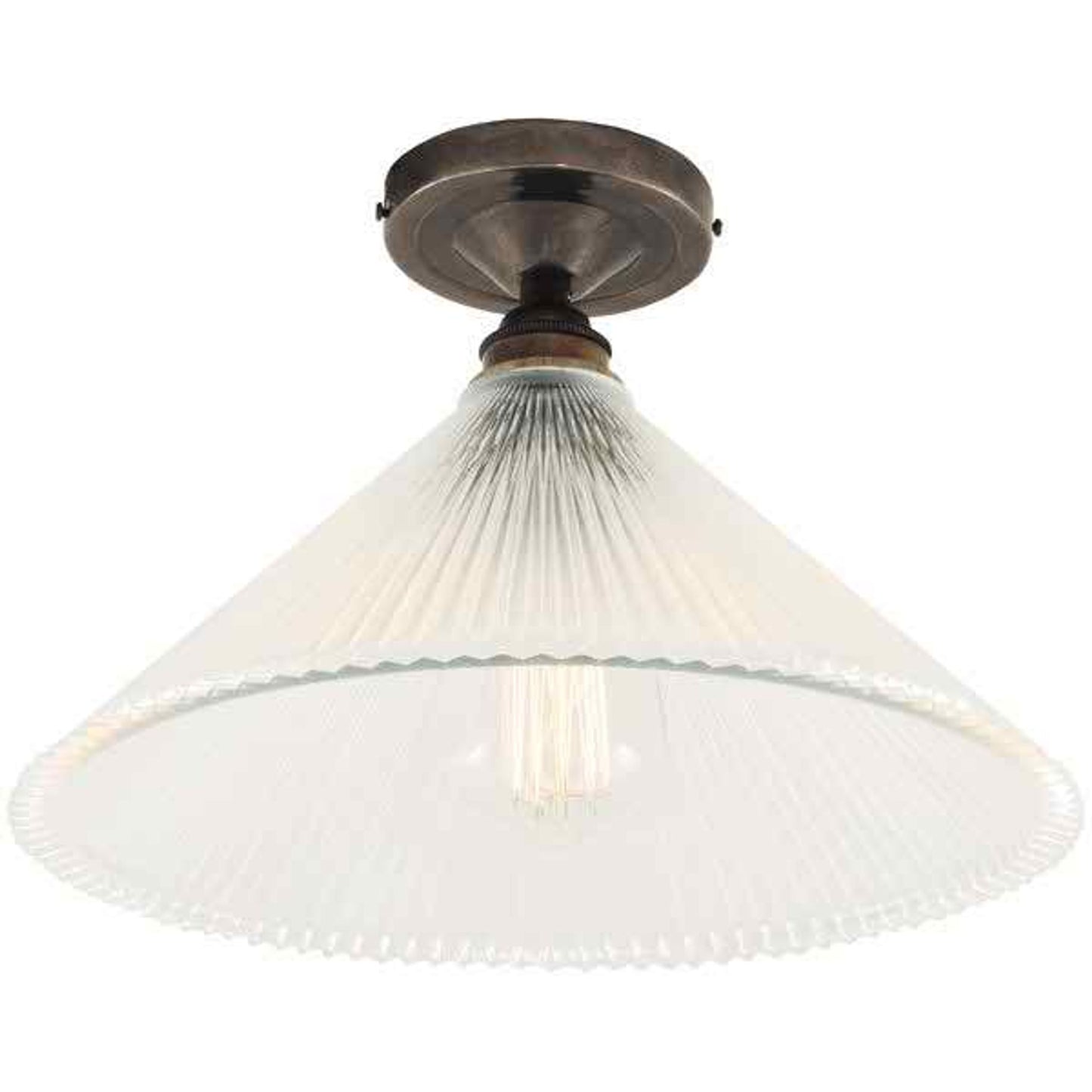 Hanoi Vintage Holophane Flush Ceiling Fitting