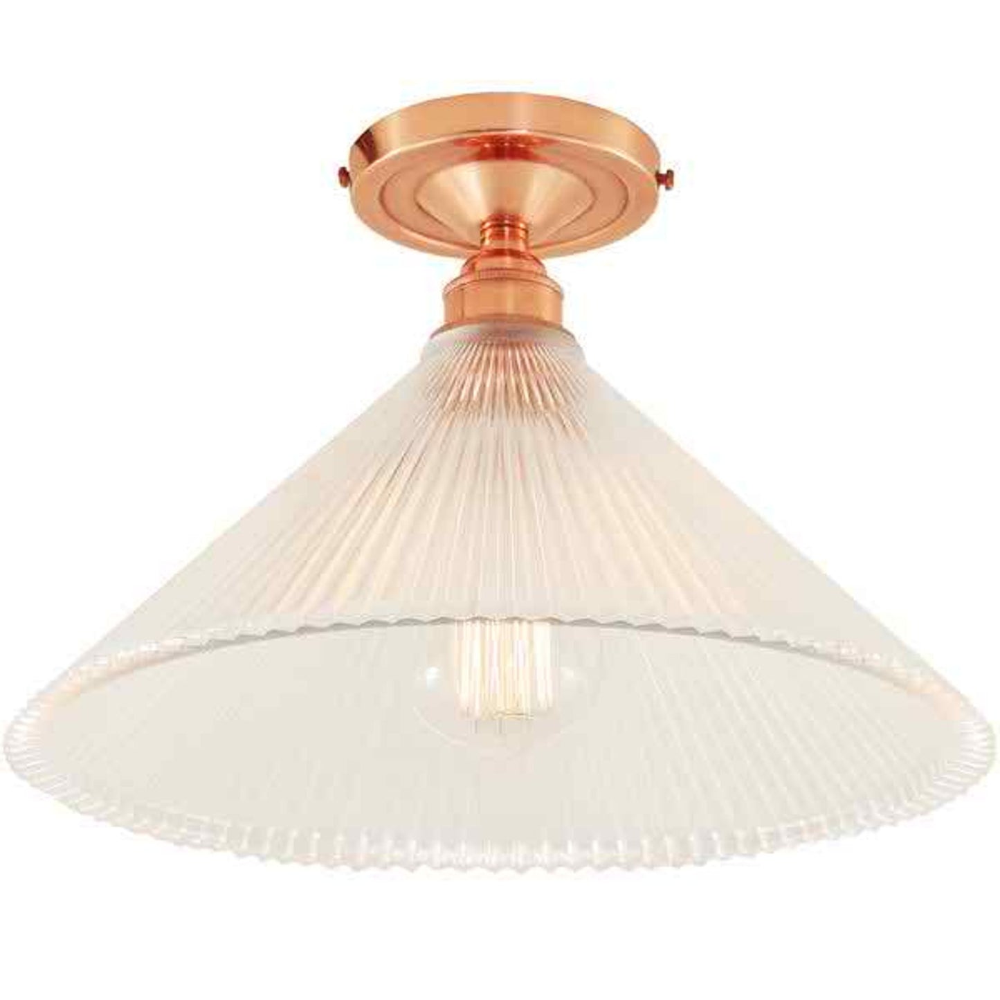 Hanoi Vintage Holophane Flush Ceiling Fitting