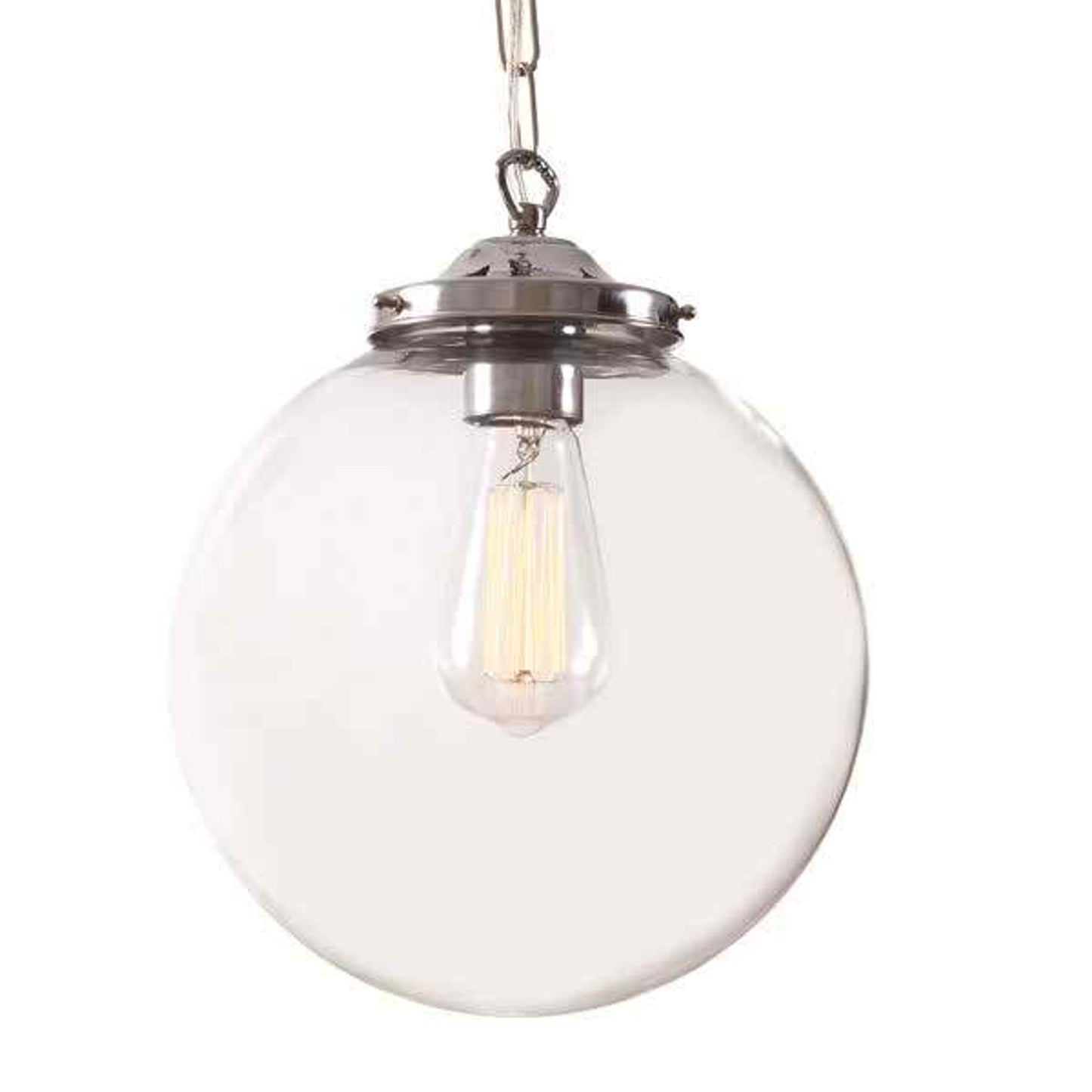 Riad Clear Glass Globe Pendant Light