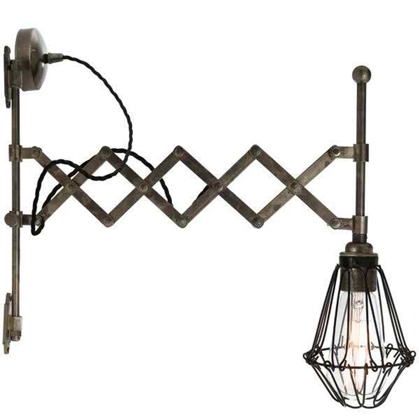 Lonn Adjustable Scissor Cage Wall Light