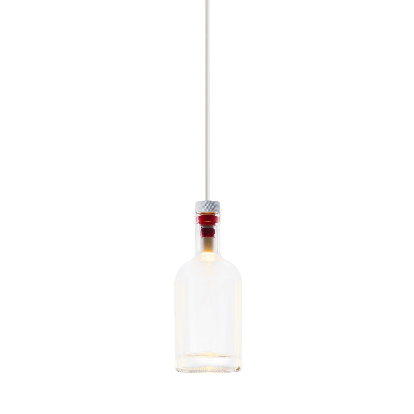 Cork 1.0 Single Clear Glass 2700K LED Bottle Pendant with Aluminium Powder Coated