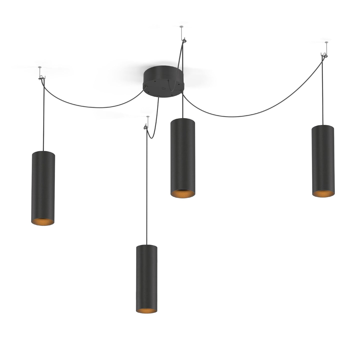 Ray Multi 2.0 Small Black LED Pendant with Aluminium Powder Coated