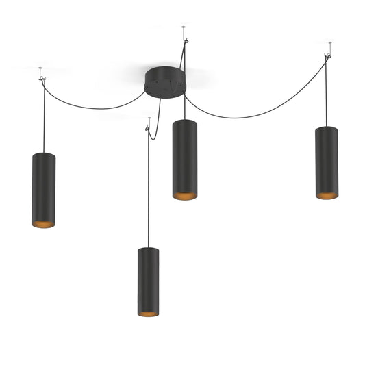 Ray Multi 2.0 Small Black LED Pendant with Aluminium Powder Coated