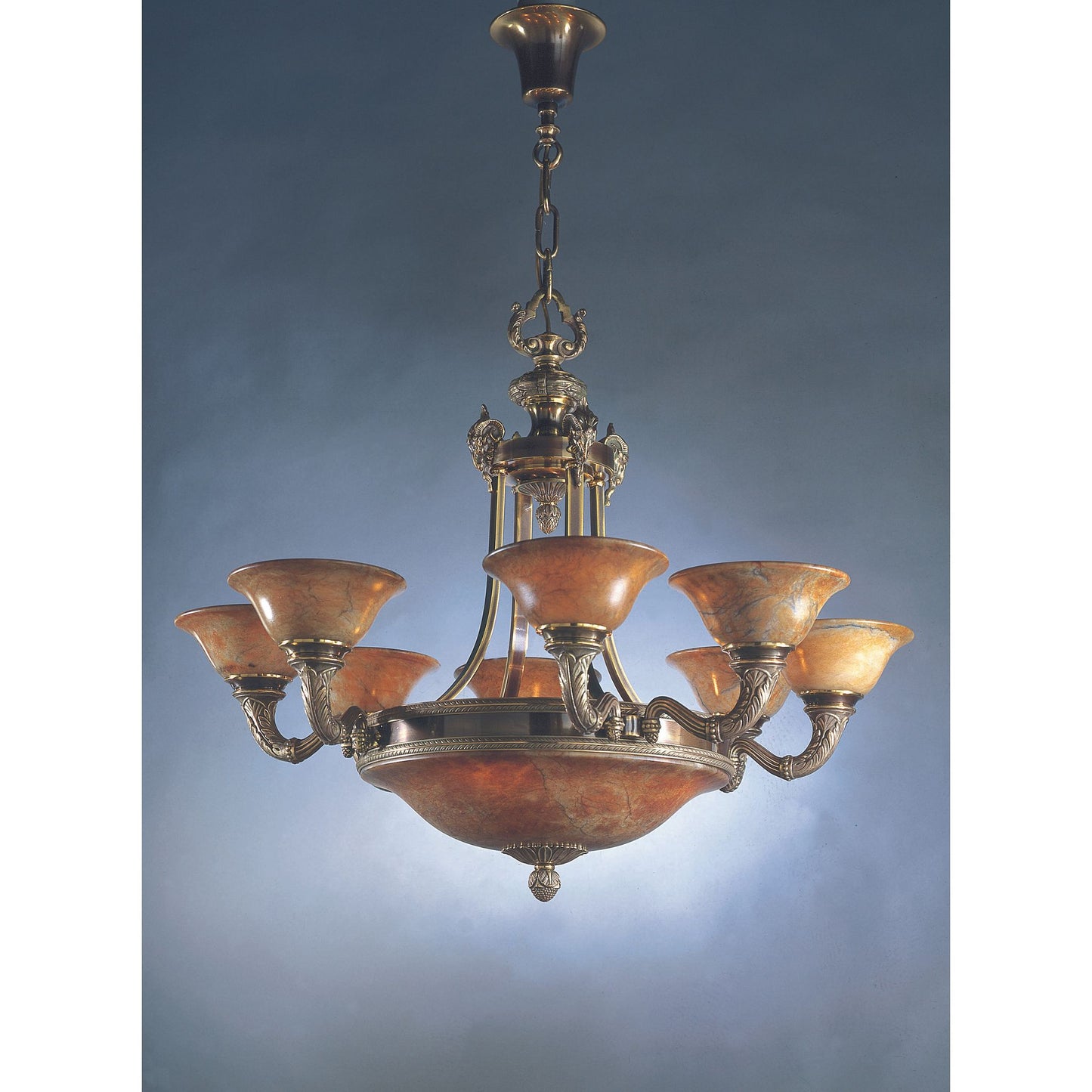 Royal Heritage 12-Light Alabaster Chandelier