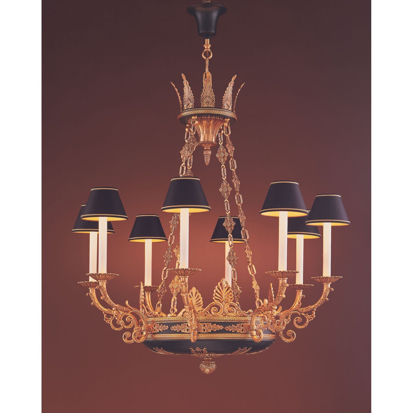 Royal Heritage 8-Light Chandelier with Empire Style