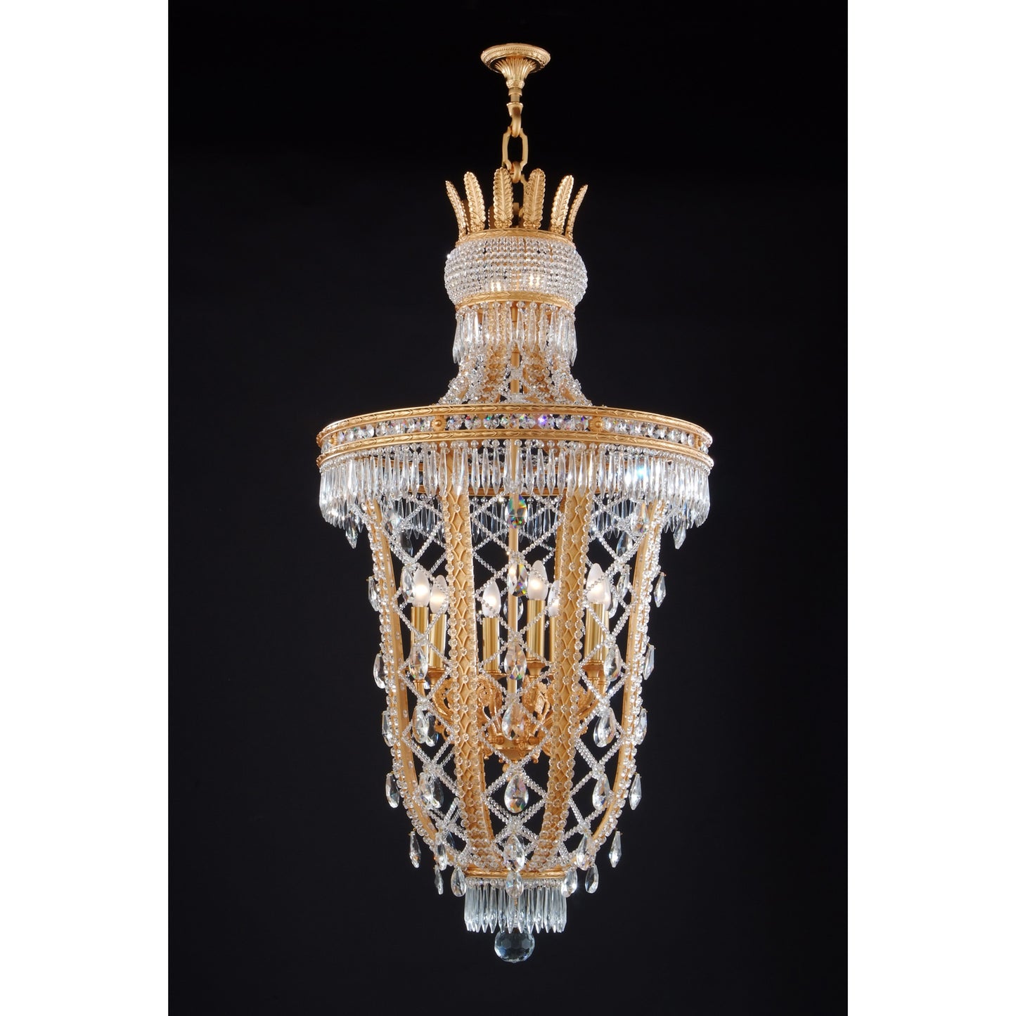 Royal Heritage Ceiling Lantern Pendant with Crystal Lead