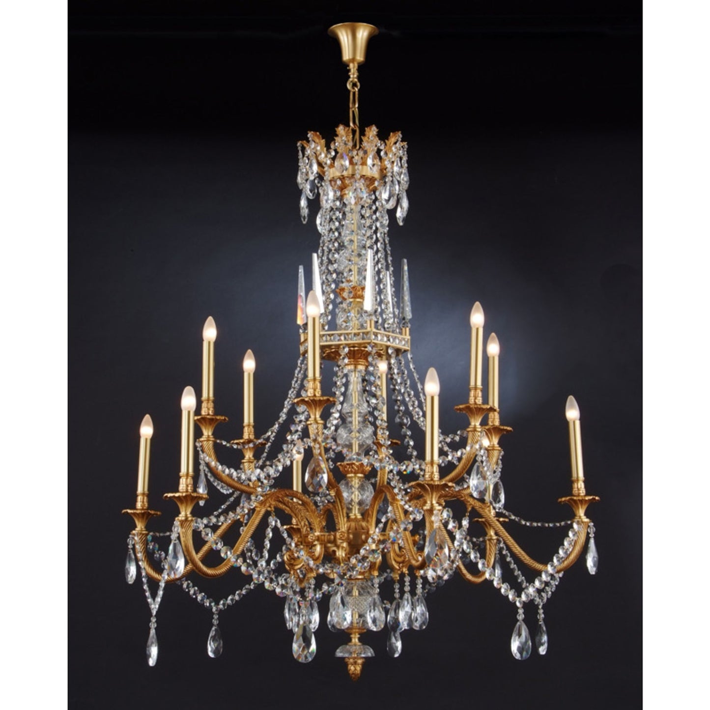 Royal Heritage Gilt Bronze Chandelier 6+6 Light