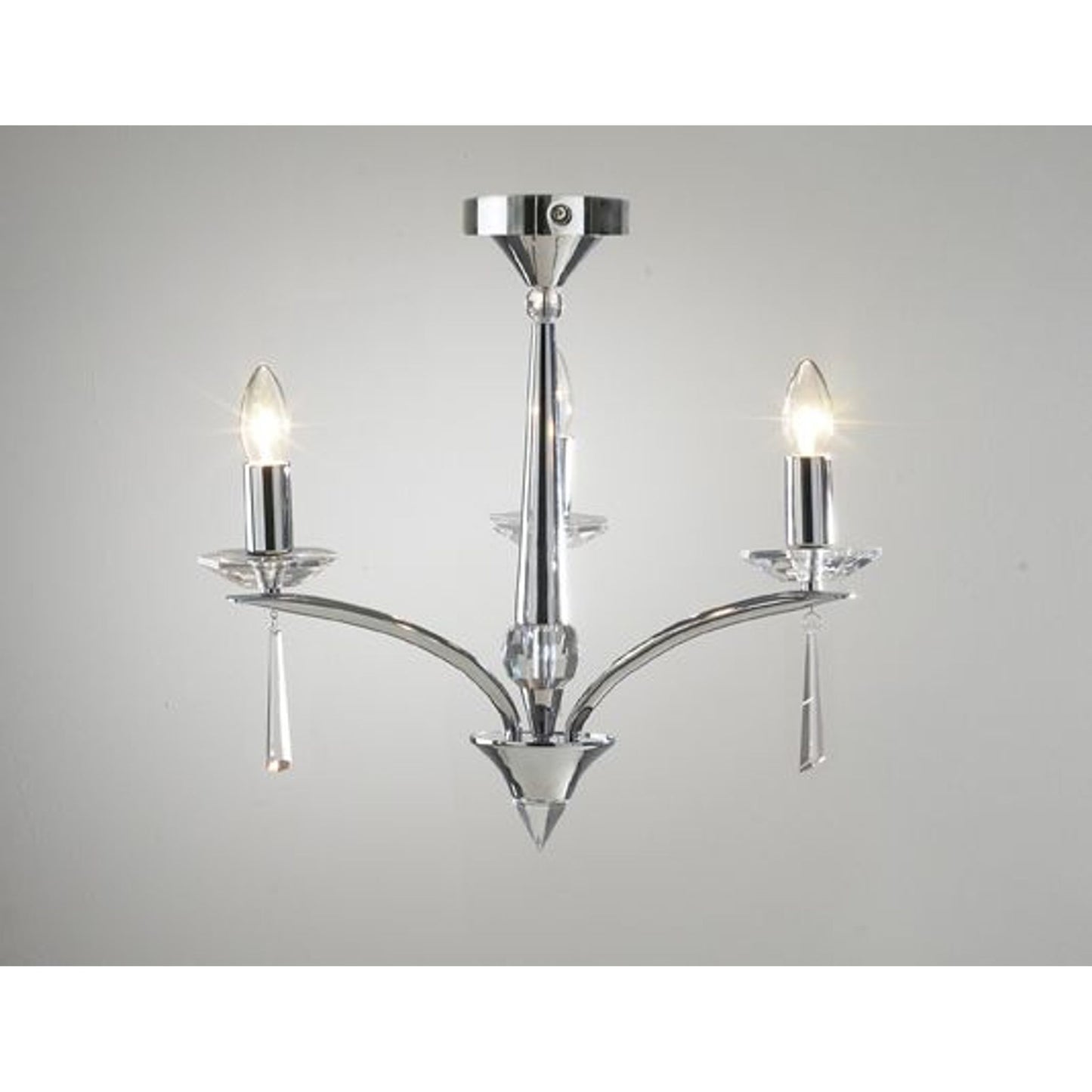 Hyperion Three-Light Crystal Flush Mount