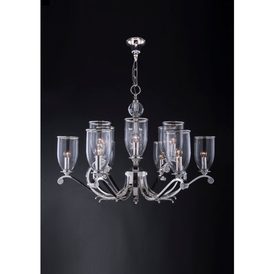 Gallery 12-Light Crystal Chandelier with Glass Shade