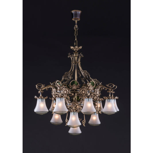 Romantic 13-Light Venetian Glass Chandelier