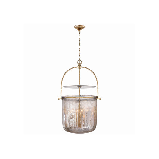 Lorford Smoke Bell Pendant Lantern with Mercury Glass