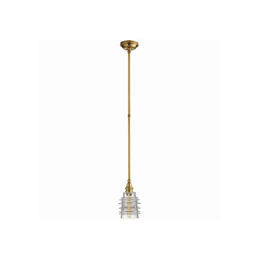 Covington Wide Clear Glass Adjustable Pendant